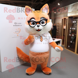 Peach Fox maskot kostume...