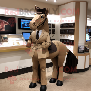 Tan Horse maskot...