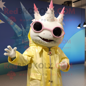 Cream Axolotls mascotte...