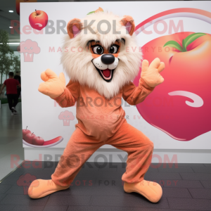 Peach Werewolf maskot drakt...