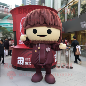 Maroon Dim Sum maskot...
