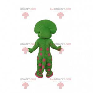 Mascotte dinosauro verde e rosa, costume preistorico -