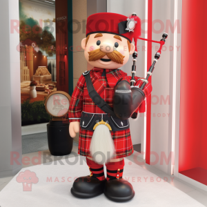 Rød sækkepibe maskot...