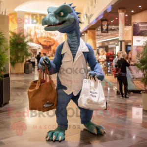 Vit Utahraptor maskot...