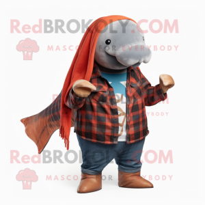 Rust Humpback Whale maskot...