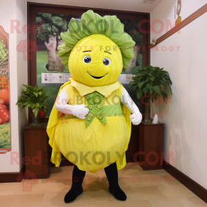 Lemon Yellow Cabbage maskot...