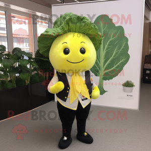 Citron gul kål maskot...