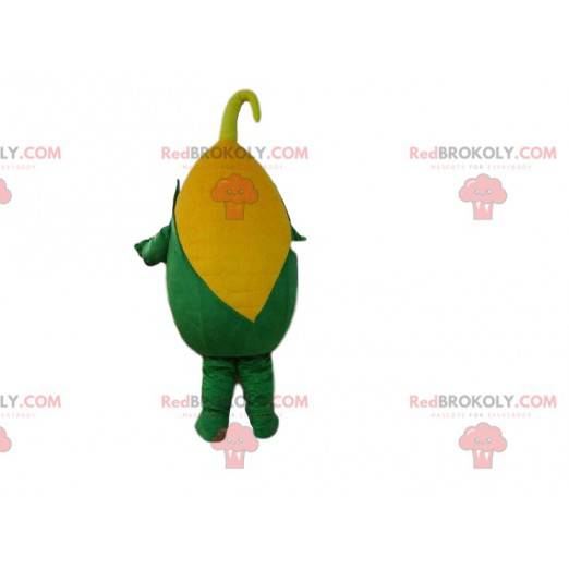 Mascote espiga de milho, fantasia de milho, vegetal amarelo -