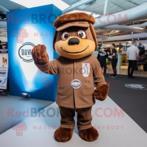 Brun Alliance maskot drakt...