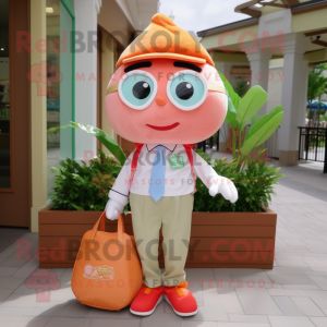 Peach Armband maskot kostym...