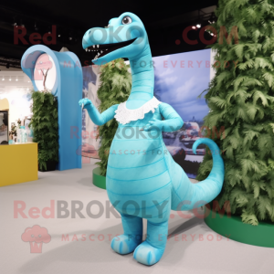 Mascotte Brachiosaurus Bleu...