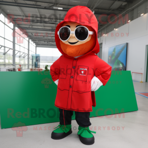 Röd Leprechaun maskot...