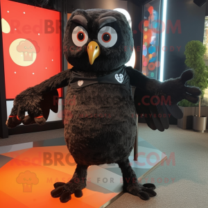 Black Owl maskot kostym...