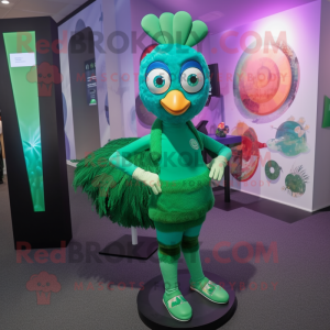 Green Peacock mascotte...