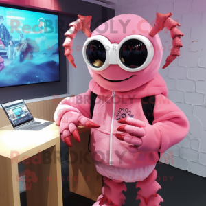 Pink Crab Cakes maskot...