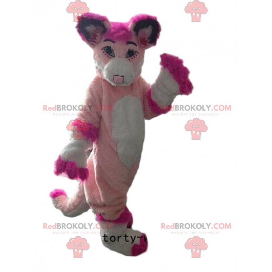 Maskot Husky, růžová liška, kostým růžového psa - Redbrokoly.com Maskot Husky, růžová liška, kostým růžového psa - Redbrokoly.com