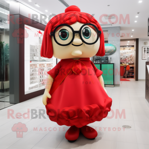 Rød Dim Sum maskot kostume...