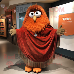 Rust Chief mascot costume character dressed with a Ball Gown and Shawl pins