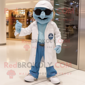 Hvid Doctor maskot kostume...