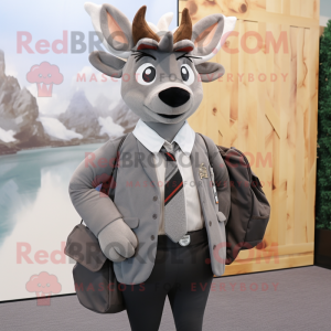 Gray Deer maskot kostume...