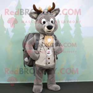 Gray Deer mascotte kostuum...