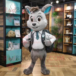 Gray Deer maskot kostume...