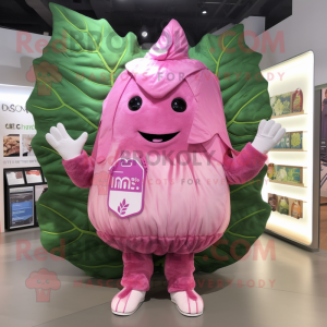 Pink Cabbage Leaf maskot...