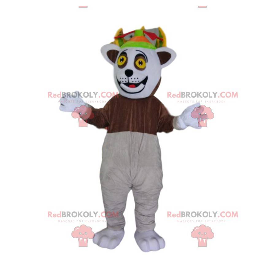 Mascot King Julian, famous lemur from the film Madagascar -