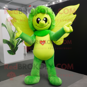 Limegrønn Cupid maskot...