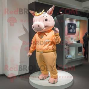 Peach Rhinoceros mascotte...