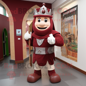 Maroon Irish Castle maskot...