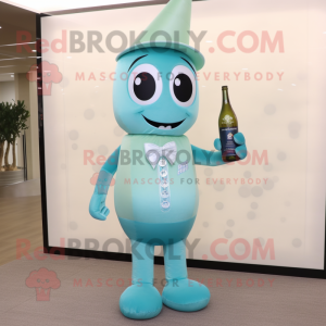 Cyan-Champagner Maskottchen...