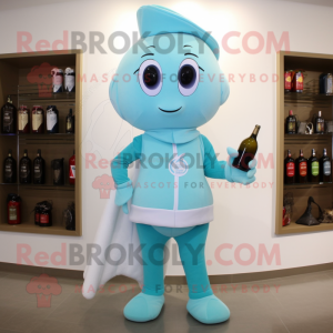 Cyan-Champagner Maskottchen...