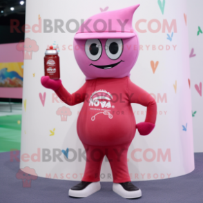 nan Soda Can mascot costume character dressed with a Yoga Pants and Hat pins
