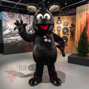 Black Reindeer mascotte...