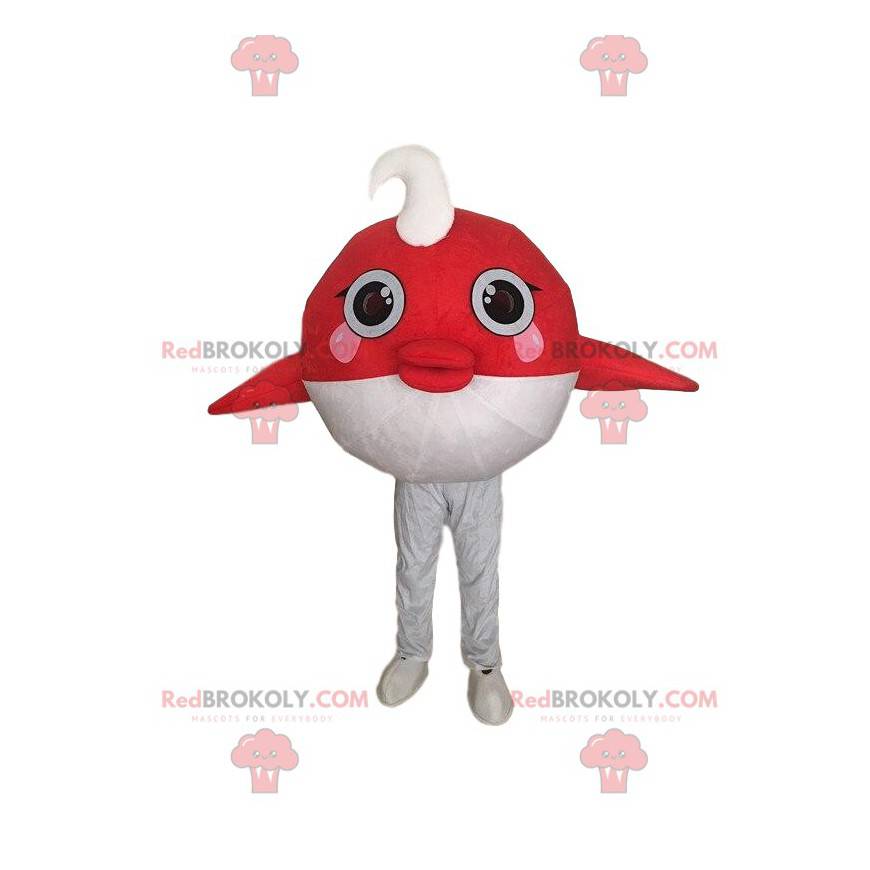 Maskottchen roter und weißer Fisch, Seekostüm - Redbrokoly.com