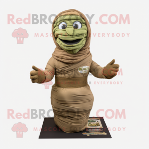 Olive Mummy maskot kostyme...