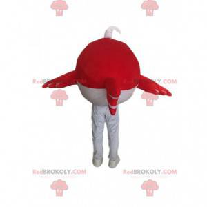 Mascot red and white fish, sea costume - Redbrokoly.com