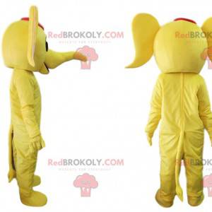 Yellow elephant mascot, yellow elephant costume - Redbrokoly.com