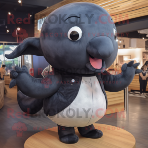 Black Whale maskot kostume...