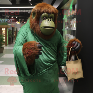 Skoggrønn orangutang maskot...