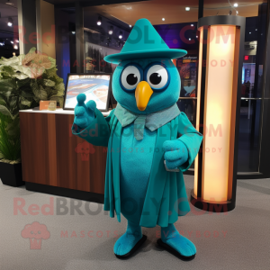 Teal Mango mascotte kostuum...