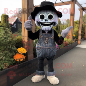 nan Graveyard mascot costume character dressed with a Bootcut Jeans and Mittens