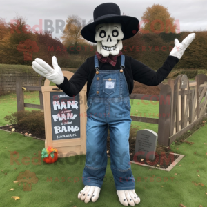 nan Graveyard mascot costume character dressed with a Bootcut Jeans and Mittens