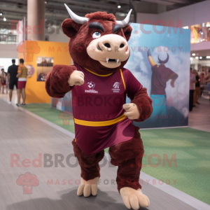 Maroon Buffalo maskot...