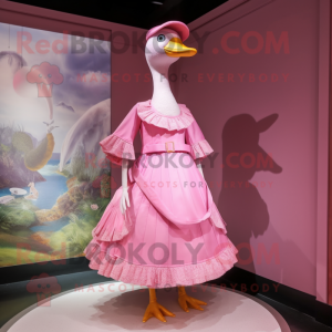 Postava maskota Pink Geese...