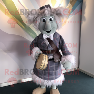 Sølv sækkepibe maskot...