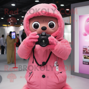 Postava maskota Pink Camera...