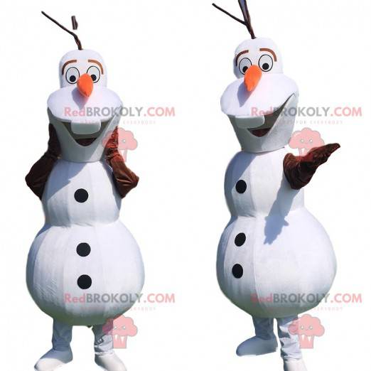 Mascote de Olaf, famoso boneco de neve dos desenhos animados -