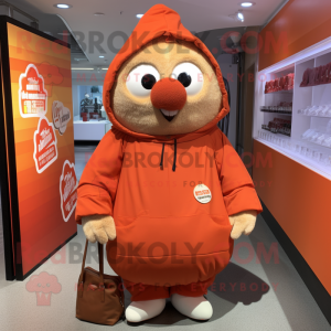 nan Meatballs mascot costume character dressed with a Hoodie and Tote bags